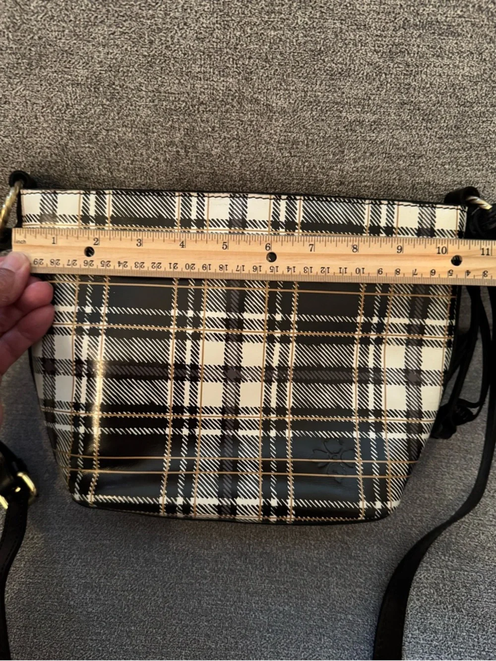 Patricia Nash Black/White Plaid Voletta Crossbody - Picture 7 of 9